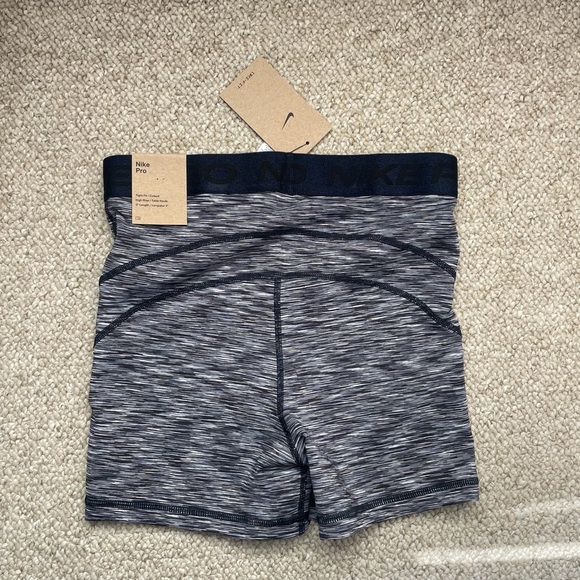 Nike Pro Women’s 3” Dri-Fit Navy Blue Training Spacedye Spandex Sz S NWT - Picture 6 of 6